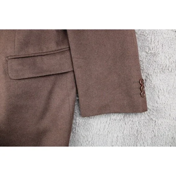 Louis Dell Olio Brown 100% Italian Cashmere Coat Blazer Jacket Mens Size 42R